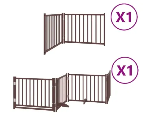 Varteliai Šunims Su Durimis, 6 Segmentai, Rudi, 480cm Tuopa