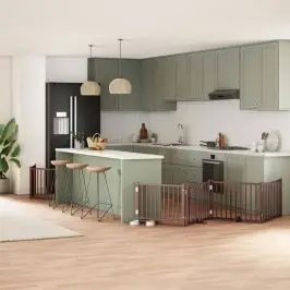 Varteliai Šunims Su Durimis, 6 Segmentai, Rudi, 480cm Tuopa