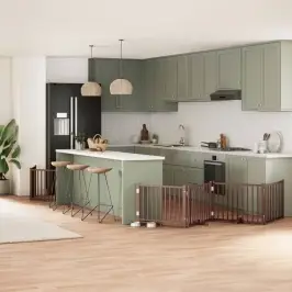 Kokkupandav Koeravärav Uksega, 10 Paneeli, Pruun 800 cm Pappel