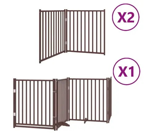 Varteliai Šunims Su Durimis, 8 Segmentai, Rudi, 640cm Tuopa