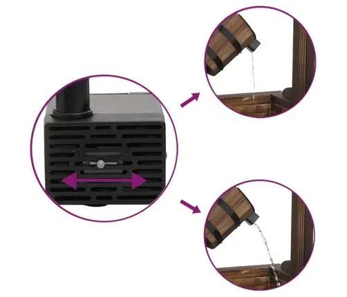 Soovikaevuga Purskkaev, Pumbaga, 57 X 50 X 112 cm Nulupuit