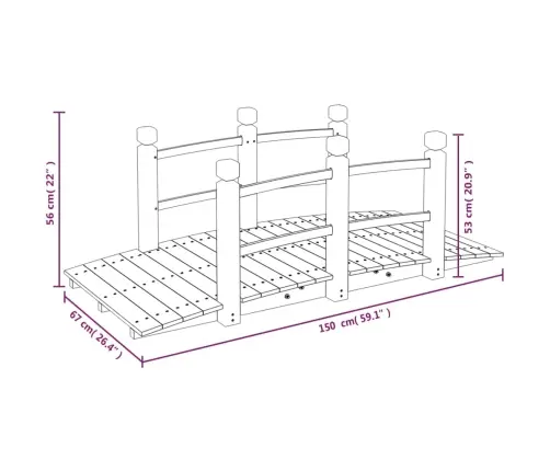 Aiasild Käsipuuga, 150 X 67 X 56 cm Kuusepuit