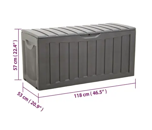 Hoiukast, Must, 118 X 53 X 57 cm Polüpropüleen