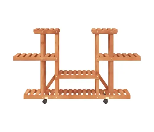 Puķu Statīvs Ar Ritenīšiem, 110X25X78 Cm , Egles Masīvkoks Vidaxl