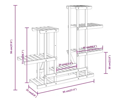 Lillealus, 95X25X96 cm Nulupuit