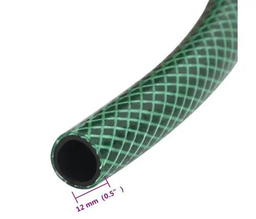 Baseina Šļūtene, Zaļa, 50 M, Pvc Vidaxl
