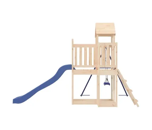 Lauko Žaidimų Aikštelės Komplektas, Pušies Medienos Masyvas