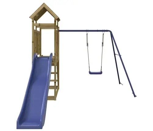 Lauko Žaidimų Aikštelės Komplektas, Impregnuota Pušies Mediena