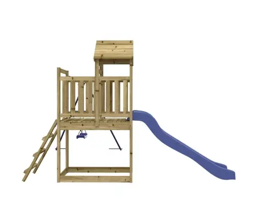 Lauko Žaidimų Aikštelės Komplektas, Impregnuota Pušies Mediena