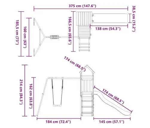 Õue Mänguväljak, Immutatud Männipuit