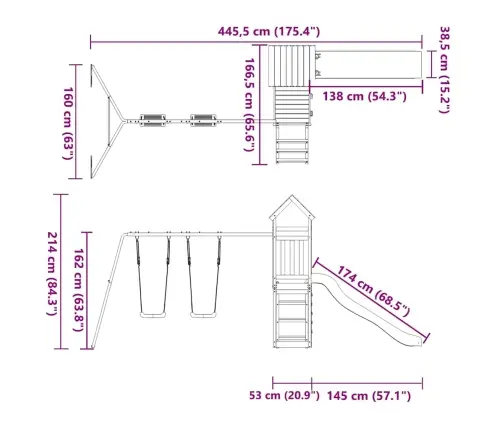 Õue Mänguväljak, Immutatud Männipuit