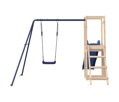 Lauko Žaidimų Aikštelės Komplektas, Pušies Medienos Masyvas