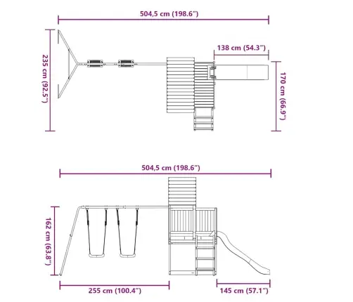 Āra Rotaļu Laukums, Duglasa Egles Masīvkoks Vidaxl