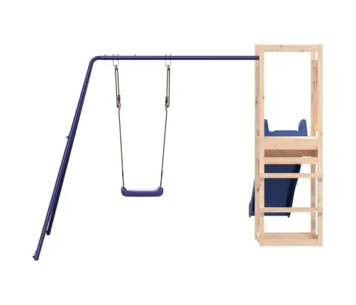 Lauko Žaidimų Aikštelės Komplektas, Pušies Medienos Masyvas