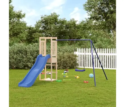 Lauko Žaidimų Aikštelės Komplektas, Pušies Medienos Masyvas