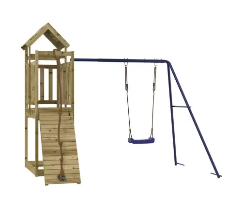 Lauko Žaidimų Aikštelės Komplektas, Impregnuota Pušies Mediena