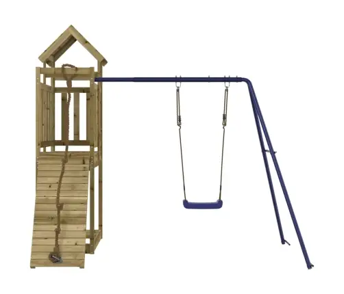 Lauko Žaidimų Aikštelės Komplektas, Impregnuota Pušies Mediena