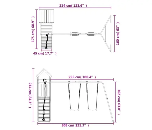 Õue Mänguväljak, Immutatud Männipuit