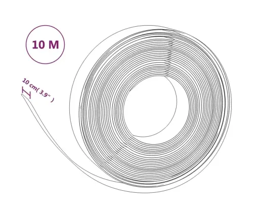 Aiapiirded 5 Tk, Must, 10 M, 10 cm Polüetüleen