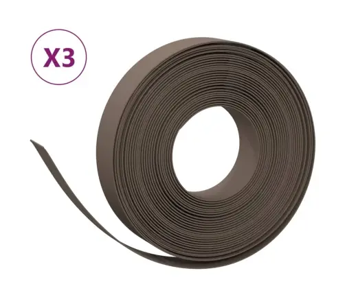 Sodo Apvadai, 3Vnt., Rudi, 10M, 10cm Polietilenas