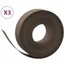 Dārza Apmales, 3 Gab., 10 M, 15 Cm, Polietilēns, Brūnas Vidaxl