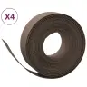 Dārza Apmales, 4 Gab., 10 M, 15 Cm, Polietilēns, Brūnas Vidaxl