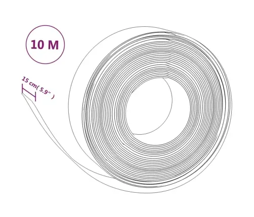 Dārza Apmales, 4 Gab., 10 M, 15 Cm, Polietilēns, Brūnas Vidaxl