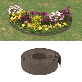 Dārza Apmales, 4 Gab., 10 M, 15 Cm, Polietilēns, Brūnas Vidaxl