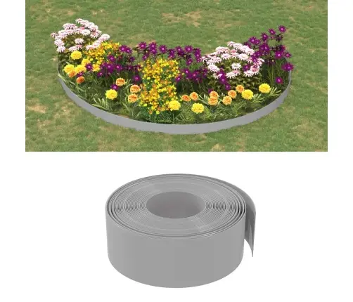 Dārza Apmales, 3 Gab., Pelēkas, 10 M, 20 Cm, Polietilēns Vidaxl