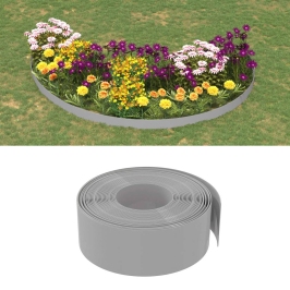 Dārza Apmales, 4 Gab., Pelēkas, 10 M, 20 Cm, Polietilēns Vidaxl