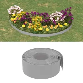 Dārza Apmales, 4 Gab., Pelēkas, 10 M, 20 Cm, Polietilēns Vidaxl