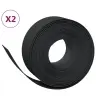 Aiapiirded 2 Tk, Must, 10 M, 20 cm Polüetüleen