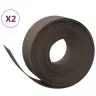Dārza Apmales, 2 Gab., 10 M, 20 Cm, Polietilēns, Brūnas Vidaxl