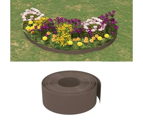 Dārza Apmales, 2 Gab., 10 M, 20 Cm, Polietilēns, Brūnas Vidaxl