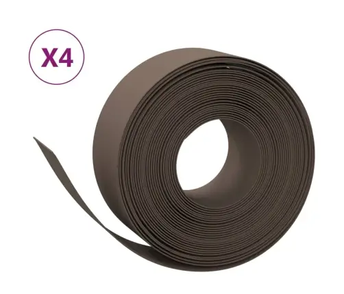 Sodo Apvadai, 4Vnt., Rudi, 10M, 20cm Polietilenas