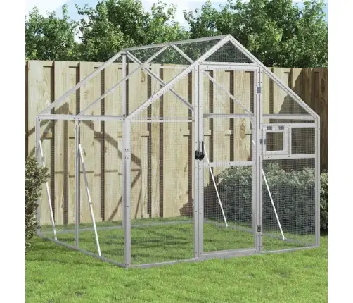 Paukštidė, Sidabrinės Spalvos, 1,79X2X1,85M, Aliuminis