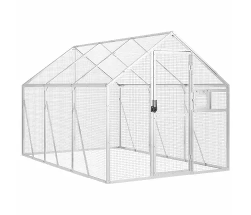 Paukštidė, Sidabrinės Spalvos, 1,79X3X1,85M, Aliuminis