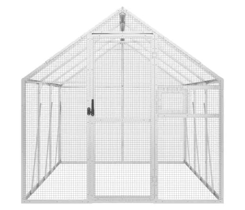 Paukštidė, Sidabrinės Spalvos, 1,79X3X1,85M, Aliuminis