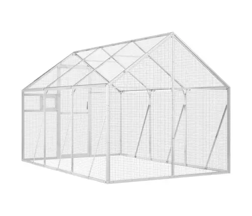 Paukštidė, Sidabrinės Spalvos, 1,79X3X1,85M, Aliuminis