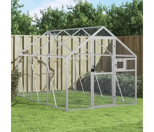 Paukštidė, Sidabrinės Spalvos, 1,79X3X1,85M, Aliuminis