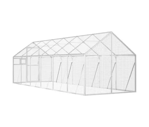 Paukštidė, Sidabrinės Spalvos, 1,79X6X1,85M, Aliuminis