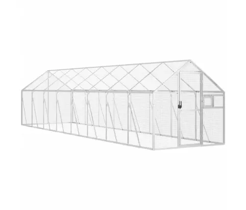 Paukštidė, Sidabrinės Spalvos, 1,79X8X1,85M, Aliuminis