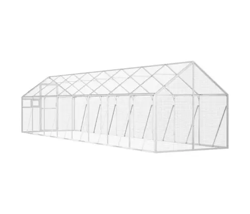 Paukštidė, Sidabrinės Spalvos, 1,79X8X1,85M, Aliuminis