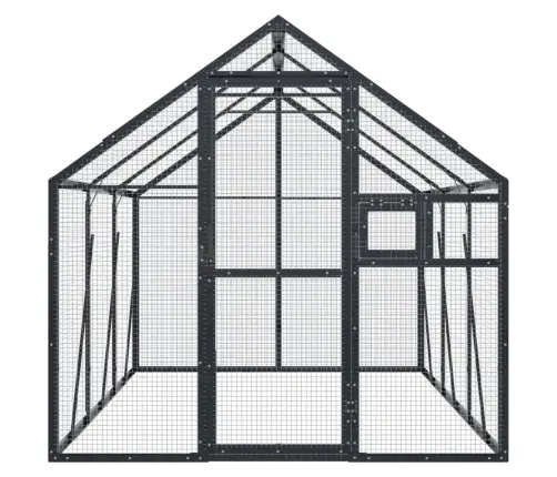 Putnu Māja, Pelēka, 1,79X3X1,85 M, Alumīnijs Vidaxl