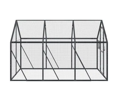 Putnu Māja, Pelēka, 1,79X3X1,85 M, Alumīnijs Vidaxl