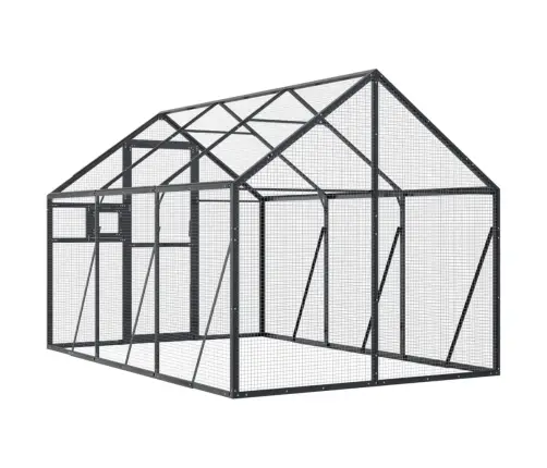 Putnu Māja, Pelēka, 1,79X3X1,85 M, Alumīnijs Vidaxl