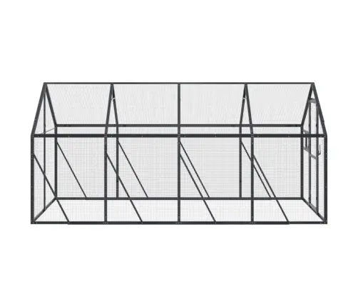 Putnu Māja, Pelēka, 1,79X4X1,85 M, Alumīnijs Vidaxl