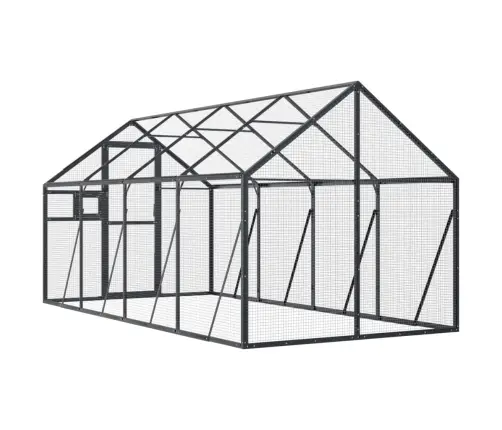 Putnu Māja, Pelēka, 1,79X4X1,85 M, Alumīnijs Vidaxl