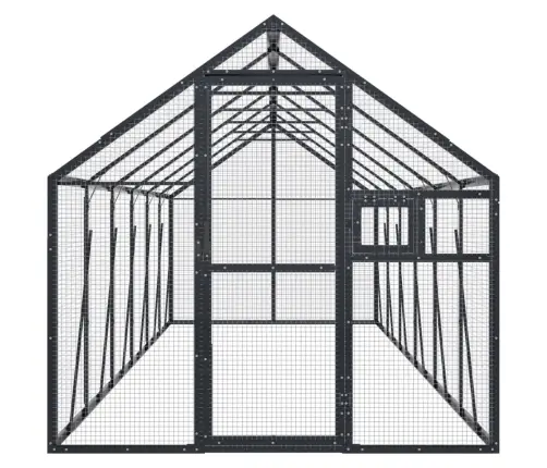 Putnu Māja, Pelēka, 1,79X6X1,85 M, Alumīnijs Vidaxl