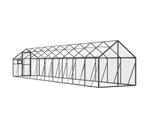 Linnumaja, Antratsiit, 1,79X10X1,85 M Alumiinium